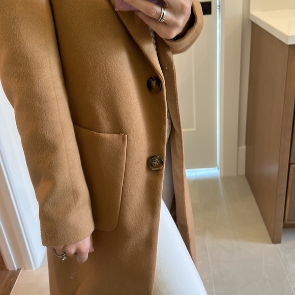 Lulus longline coat camel tan - Picture 3 of 4
